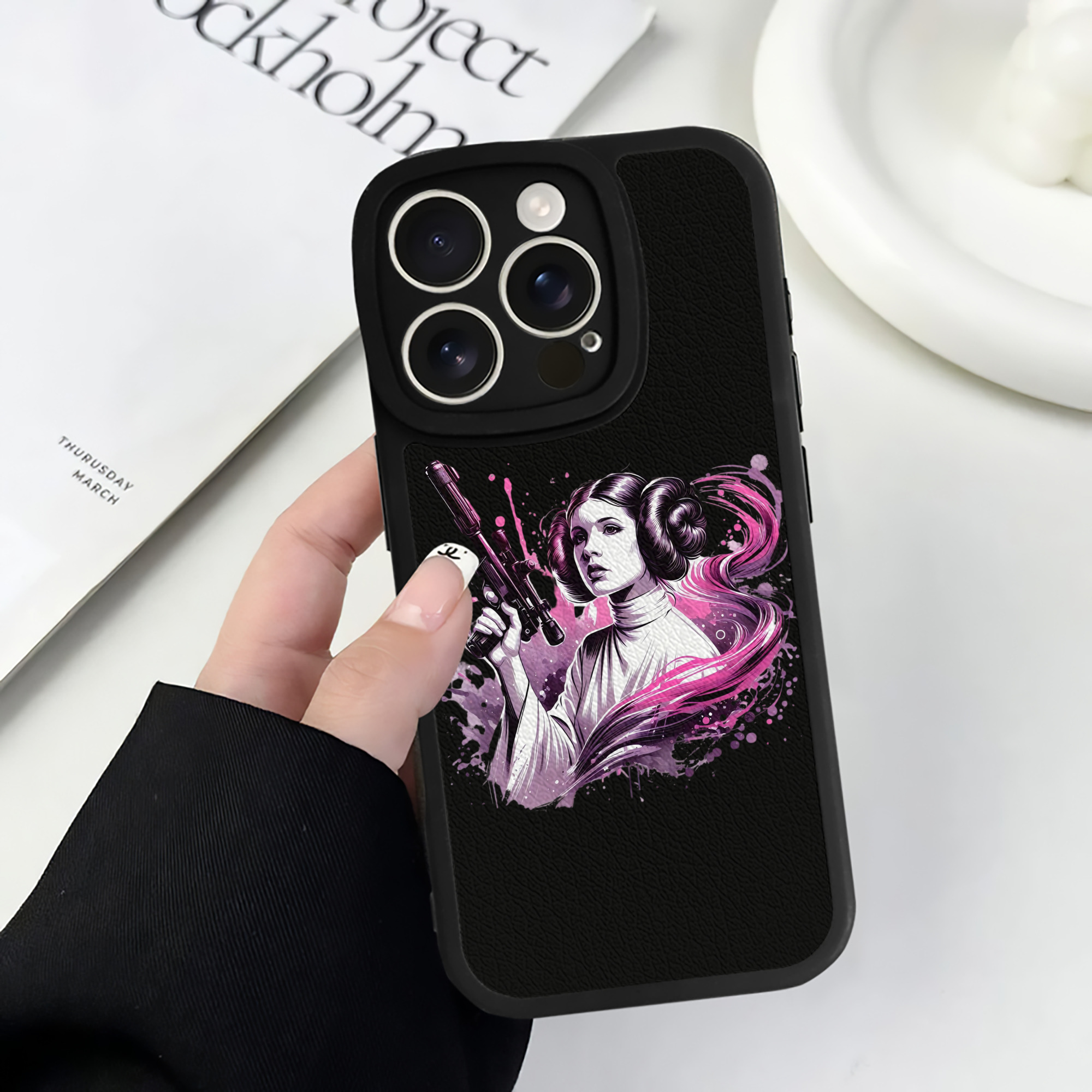 （画像用） スター・ウォーズ Star Wars 【iPhone 16シリーズ対応】シリコンスマホケース（レザー調） 材質：シリコン